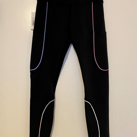 Outdoor Voices Frostknit 7/8 Leggings - Black/rainbow reflective OV BNWT! - Picture 8 of 10
